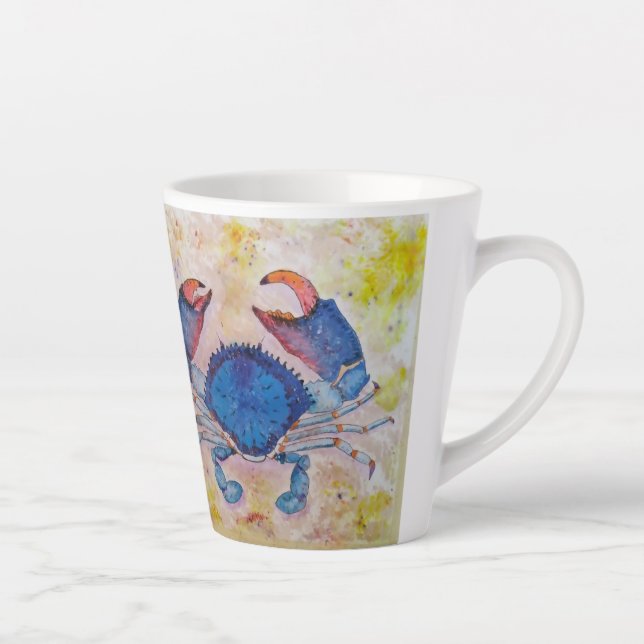 Coastal Blue Crab Latte Mug (Droite)