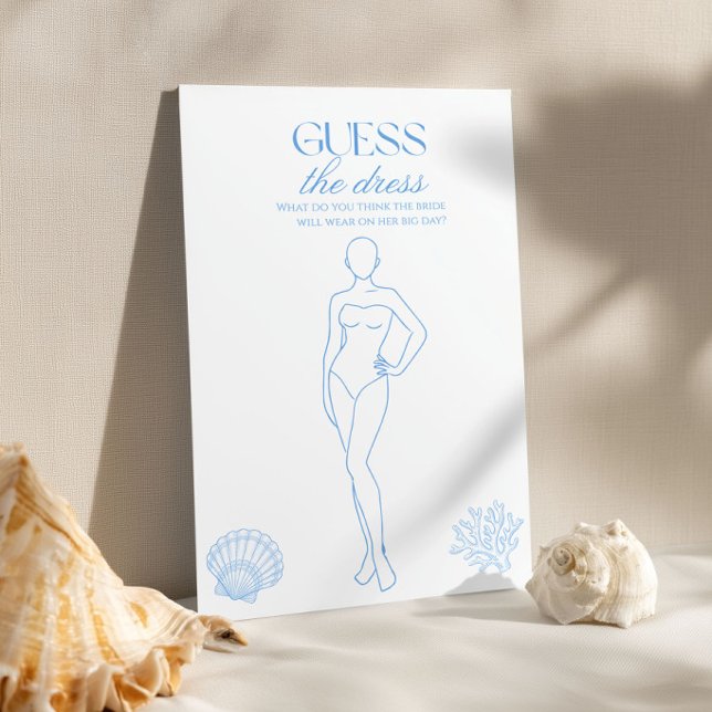 Coastal Bridal Shower Guess The Dress  (Créateur téléchargé)