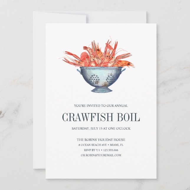 Coastal Chic CRAWFISH Seafood Boil Party (Devant)