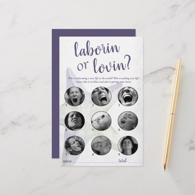 Coastal Chic | Purple Starfish Laborin Lovin Game (Devant/Arrière en situation)