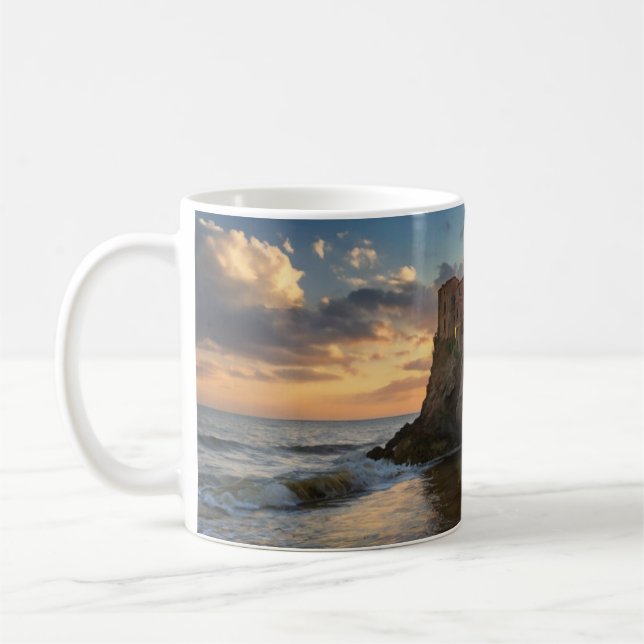 Coastal city Café Mug (conception personnalisable) (Gauche)