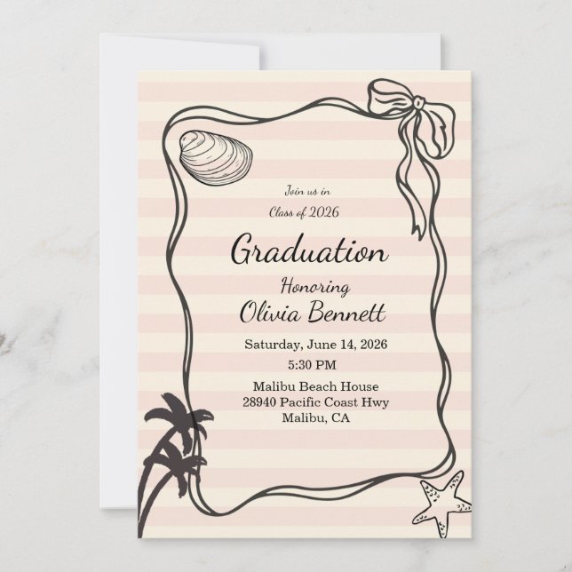 Coastal Graduation 2026 Invitation (Devant)