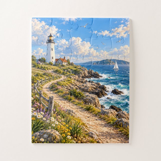 Coastal Lighthouse Jigsaw Puzzle (Vertical)