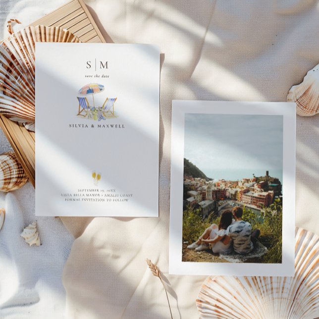 Coastal Summer Beach | Photo Save The Date (Créateur téléchargé)