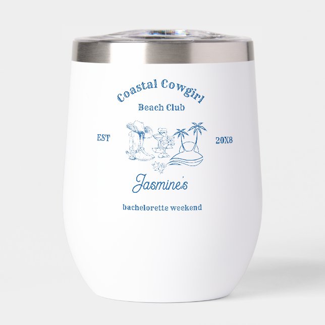 Coastère cowgirl Blue Ocean Bachelorette week-end (Avant)