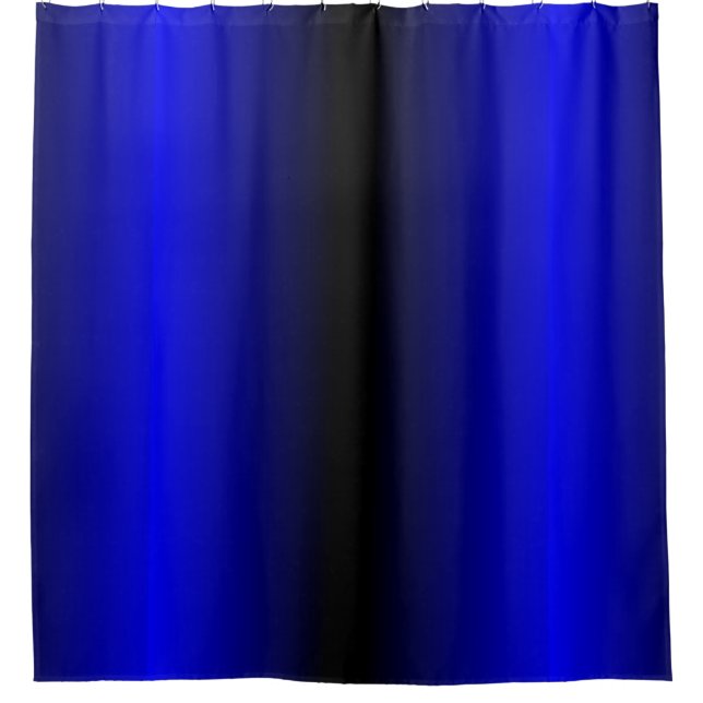 Cobalt Bleu Stripe Douche rideau (Devant)