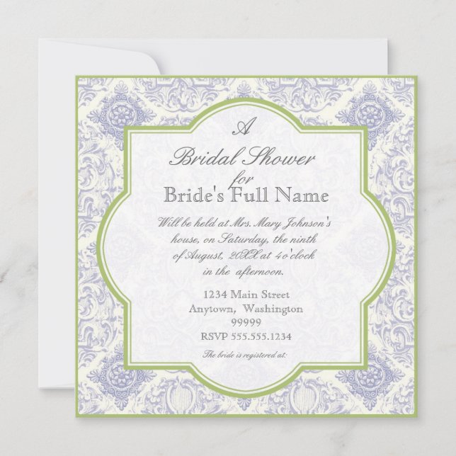 Cobalt Blue Iris Quatrefoil - Invitation Fête des  (Devant)