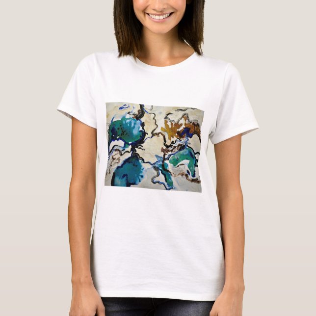 CobaltMoonDesign - lagune de bleu de T-shirt d'art (Devant)