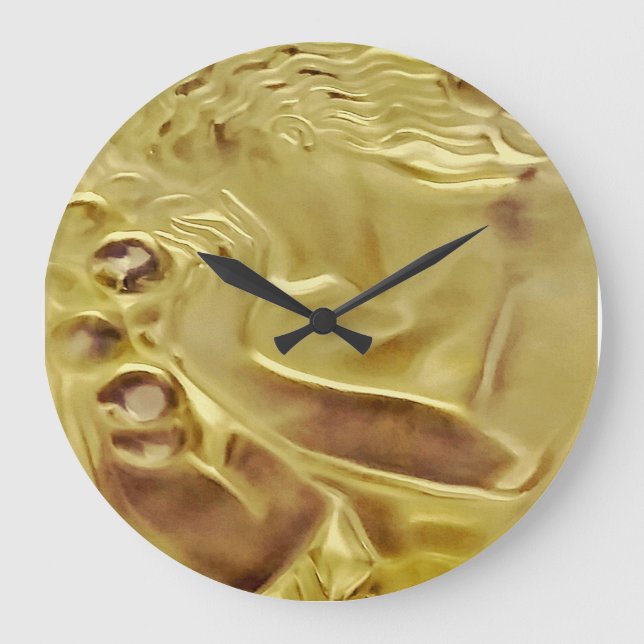CobaltMoonDesign, Lalique Design Gold, horloge mur (Recto)