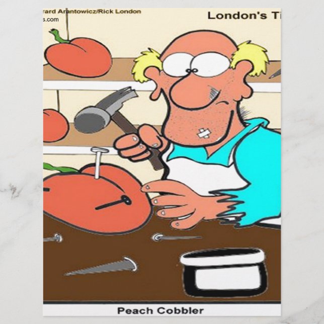 Cobbler aux pêches drôle LTCartoons (Devant)