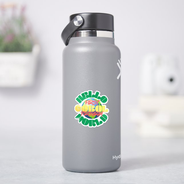 Cobol Hello World Premier Programme en Autocollant (HydroFlask)