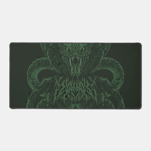 Cobra Art Déco vert Serpent symétrique ornementa