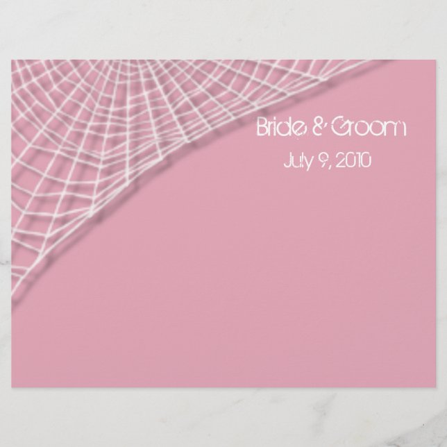 Cobwebs et araignées blanches Programme de mariage (Devant)