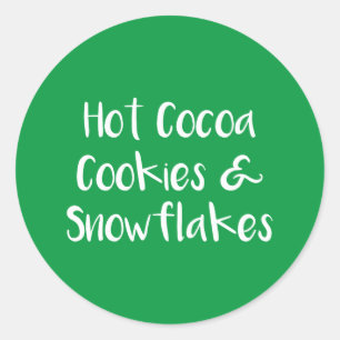 Coca chaud Cookies et Stickers Flakes