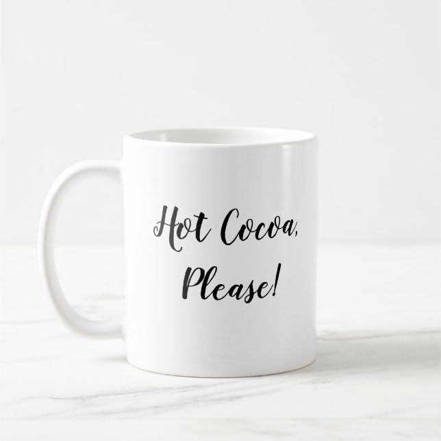 Coca chaud S'il vous plaît Typographie Café Mug (Gauche)