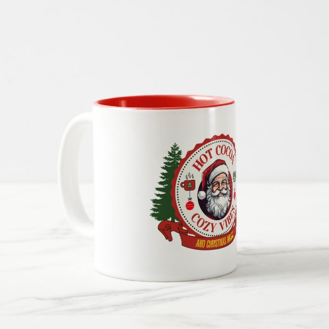 Coca chaud Vibes douillettes Noël Magie Mug (Devant gauche)