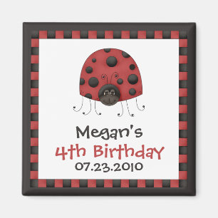 Coccinelle • Aimant d'invitation d'anniversaire