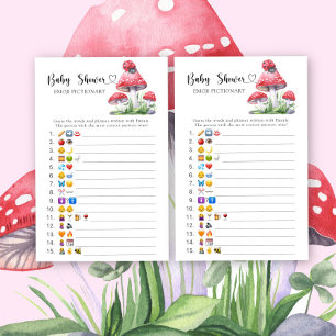 Coccinelle - jeu de pictionary emoji baby shower