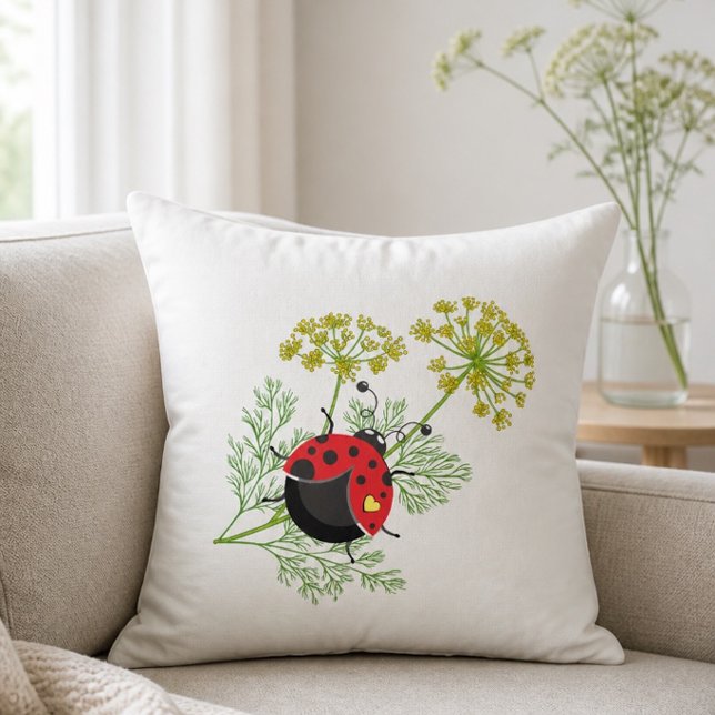 Coccinelle mignonne Coussin 40x40cm (Créateur téléchargé)