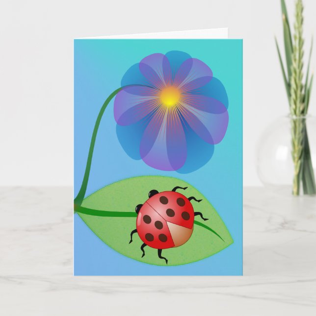 Coccinelle mignonne, d'amusement et Merci de fleur (Devant)
