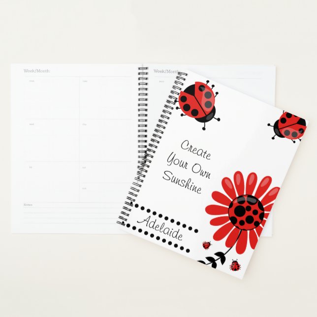 Coccinelle rouge moderne personnalisée (Devant avec enveloppe)