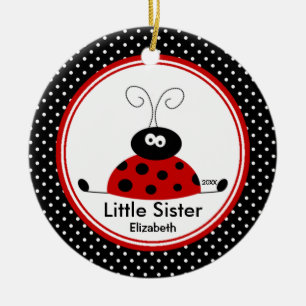Coccinelle rouge Ornement de Noël de Petite Soeur