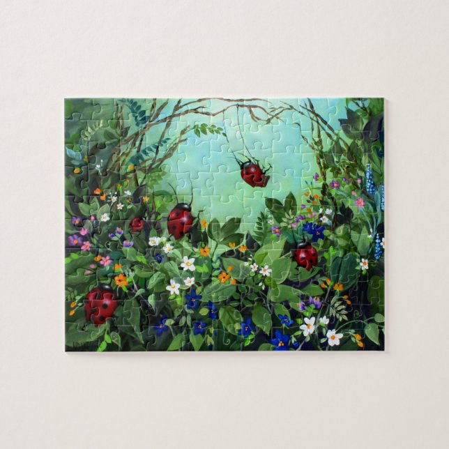 Coccinelles au puzzle de jeu (Horizontal)