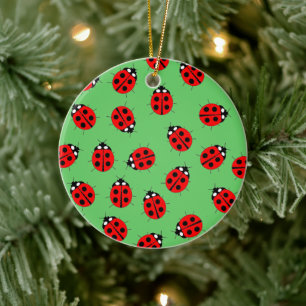 Coccinelles Partout Ornement Recto-Verso avec Anné