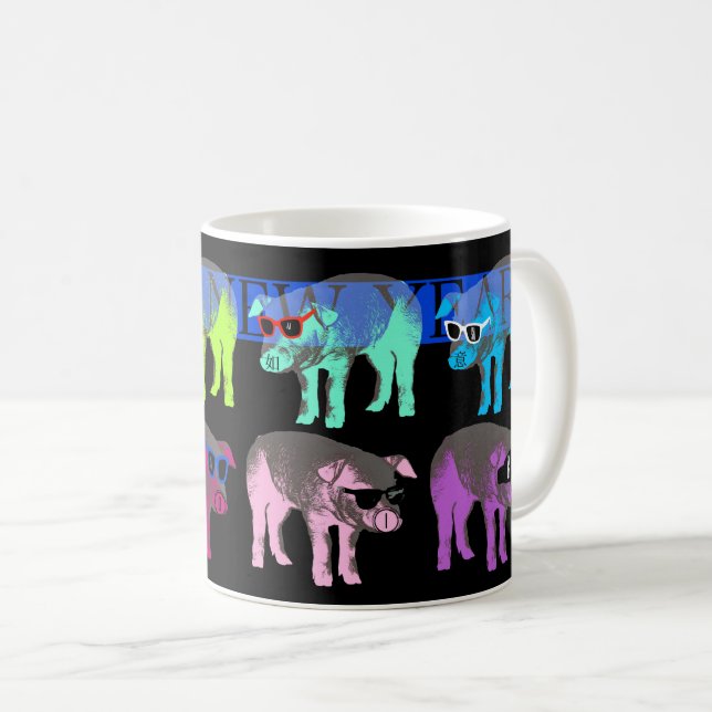 Cochon chinois Nouvel An 2019 Pop Mug (Devant droit)