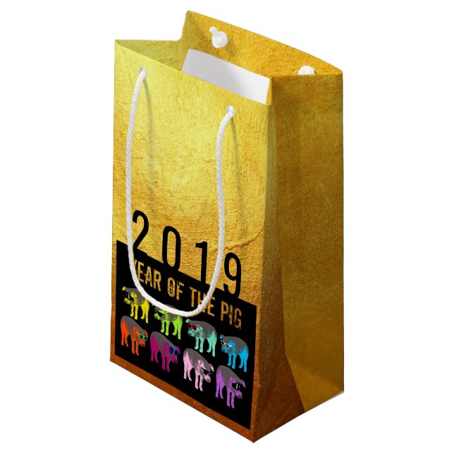 Cochon chinois Nouvel An Zodiac Anniversaire S Sac (Devant Angle)