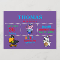 Cochon, Corbeau, Chien Amusant Invitation