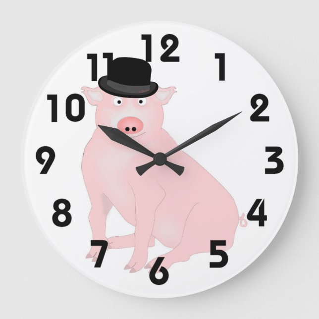 Cochon dans une horloge Casquette (Recto)