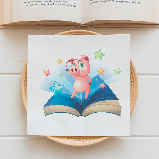 Cochon dansant sur des serviettes en papier avec u (Créateur téléchargé)