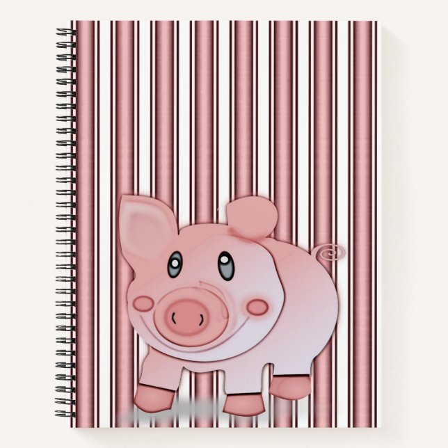 Cochon de Carnet spirale (Devant)