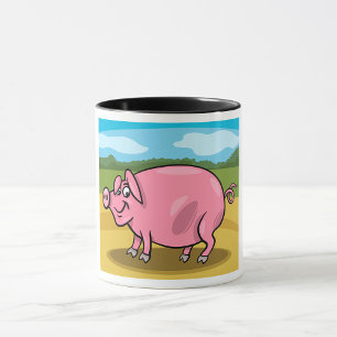 Cochon De Dessin Sur Une Mug Agricole