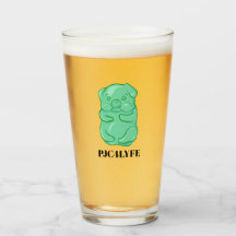 Cochon de verre à pinte