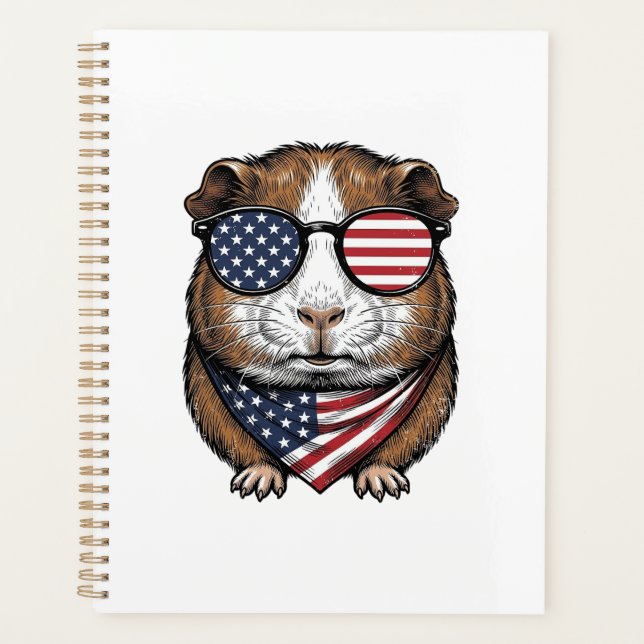 Cochon d'Inde patriotique Gravure vintage (Devant)