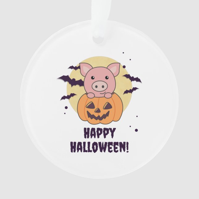 Cochon En Citrouille Cochons Doux Joyeux Halloween (devant)