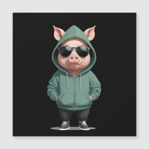 Cochon Portant un Sweat - shirt à capuche drôle Co