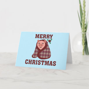 Cochons dans couvertures Carte de Noël Xmas