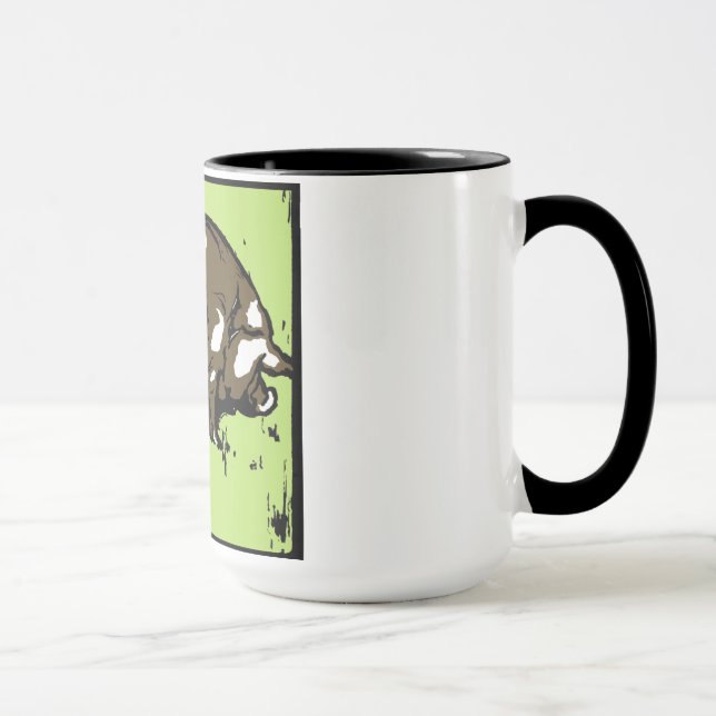 Cochons De Bois Victoriens Sur La Mug (Droite)
