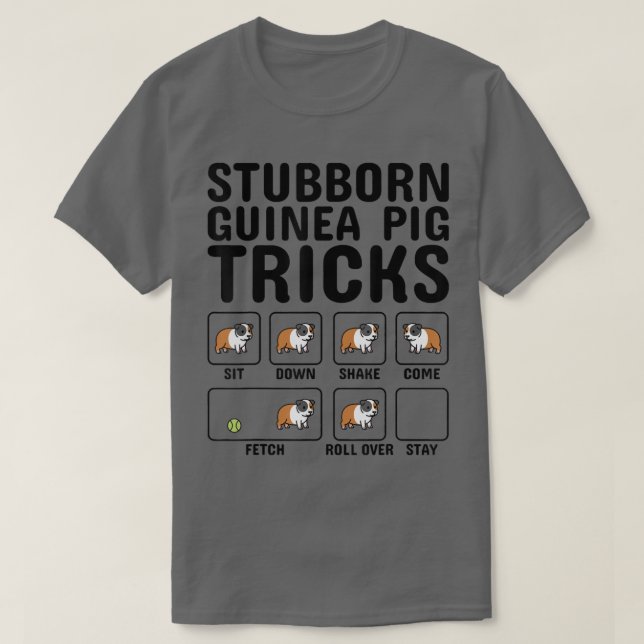 Cochons de porc de Guinée têtu T-shirt animal (Design devant)