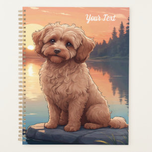 Cockapoo au bord d'un lac