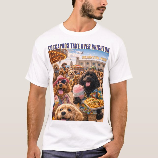 Cockapoo Brighton T-shirt Drôle Cadeau Chien Chien (Devant)