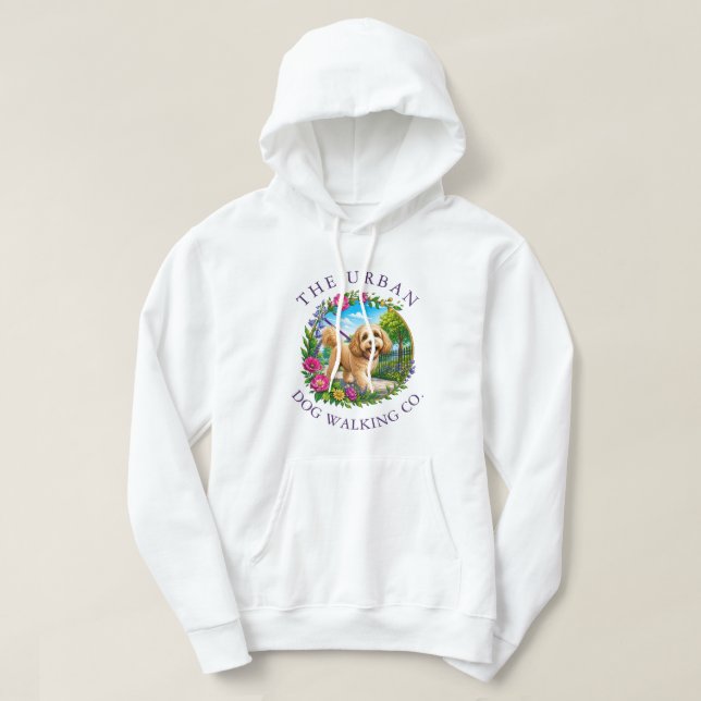 Cockapoo Promeneur de Chiens Sweat à Capuche Logo  (Design devant)