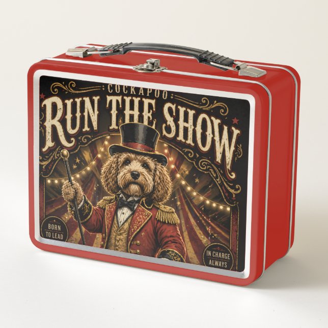 Cockapoo Run The Show Lunchbox – Funny Dog Gift (Devant)