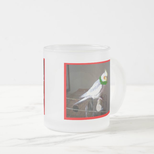 Cockatiel de Noël Mug Frosty (Devant droit)