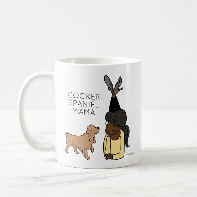Cocker personnalisé Spaniel Mama Coffee Mug (Gauche)