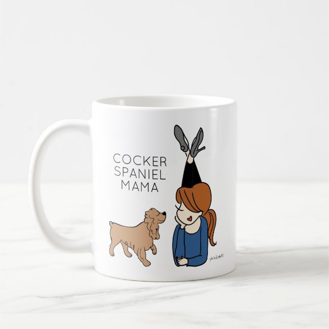 Cocker personnalisé Spaniel Mama Coffee Mug (Gauche)
