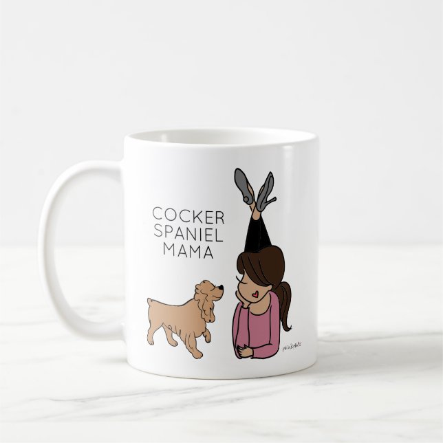 Cocker personnalisé Spaniel Mama Coffee Mug (Gauche)
